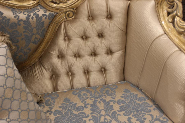 Klassesch Sofa Garnitur 3+3+1 Sëtz Chesterfield Relax Fotell Miwwelen Sofa Nei
