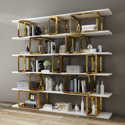 Designer-Schafstrennwand Regaler Wohnzëmmerschiefersystem Büro Miwwele