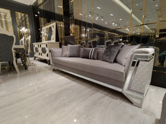 Luxuriéis bequem Wunnzëmmermöbel Sofagarnitur 3+3 2x Canapé 3 Sëtzer Nei