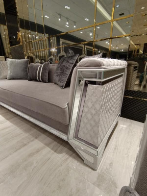 Luxuriéis bequem Wunnzëmmermöbel Sofagarnitur 3+3 2x Canapé 3 Sëtzer Nei
