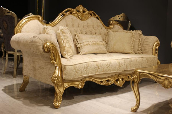 Designersofa-Garnitur 3+1 Sëtzer Couchgarnitur Textil Komplette Wunnzëmmer-Set Nei