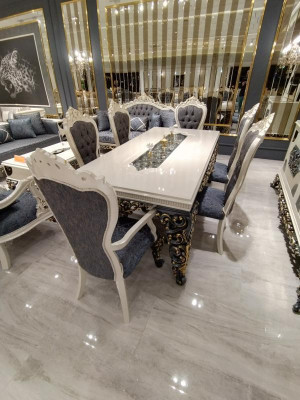 Modern 6x Stiilder Iesszëmmerstull Luxus 6x Stiilder Set Holz Designerstullen