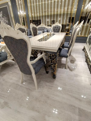 Modern 6x Stiilder Iesszëmmerstull Luxus 6x Stiilder Set Holz Designerstullen