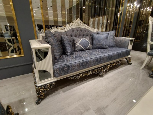 Designer Sofa Modern 3-Sëtzer Sofa Luxus Wunnzëmmer Sofa Neien