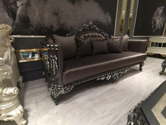 Edelt dräisëtzer Sofa Modernen 3-Sëtzer Stilvollen Sofa 3-Sëtzer Brong