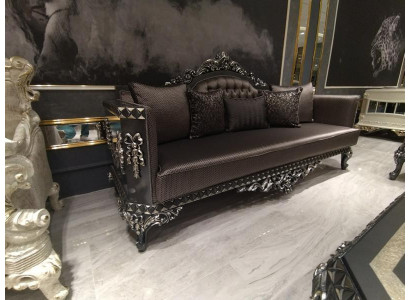 Edelt dräisëtzer Sofa Modernen 3-Sëtzer Stilvollen Sofa 3-Sëtzer Brong