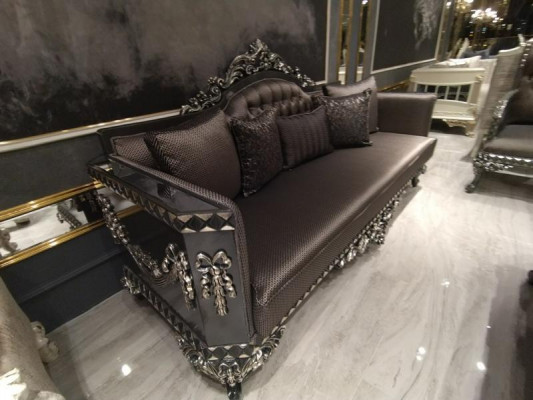 Edelt dräisëtzer Sofa Modernen 3-Sëtzer Stilvollen Sofa 3-Sëtzer Brong