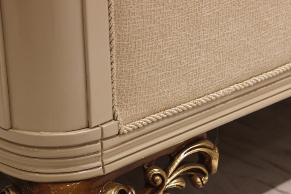 Luxe 3 Plazen Canapé Wunnzëmmer Miwwelen Elegant Canapé 3 Plazen Textil Beige