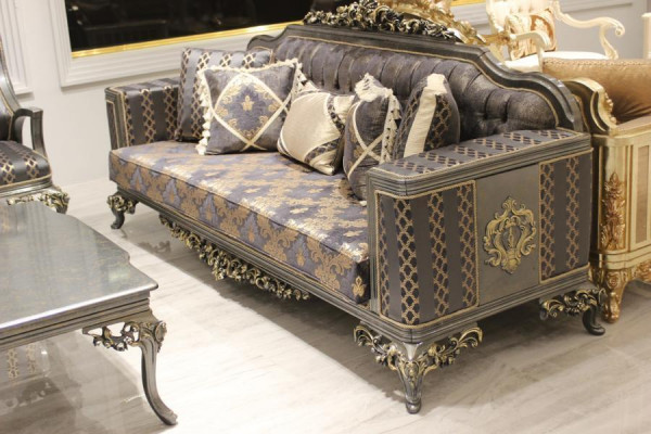 Modernen Luxus 3-Sëtzer Premium Sofa, Wunnzëmmer Sofa, Gemittlech Sofa, Neit