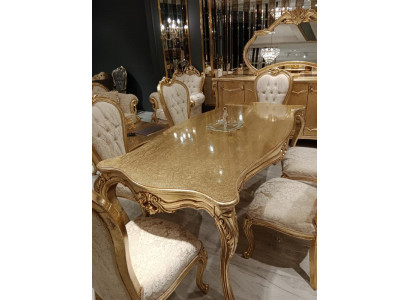 6x Stull Set Komplett Art déco Stil Design Chesterfield Stull Textil Nei