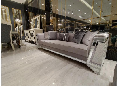 Elegante Wunnzëmmermiwwelen Sofa 3 Plazen Héichwäertegt Sofa 3 Plazen Griich.