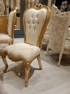 Komplettset 4x Still Klassesch Garnitur Iesszëmmer Holz Design Still Nei