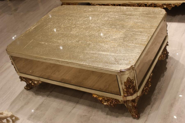 Couchtisch 120x90cm Design Miwwelen Sofas-Dësch Bäidësch Holzdësch Wunnzëmmer