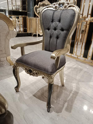 Exklusiven Chesterfield Iesszëmmer Stull Gemittleche Stull Holz Textil Iesszëmmer Still