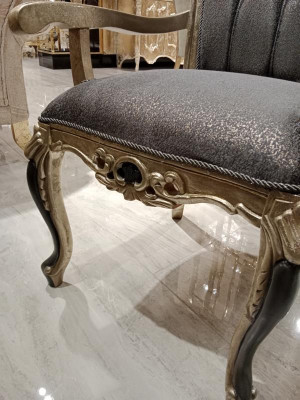 Exklusiven Chesterfield Iesszëmmer Stull Gemittleche Stull Holz Textil Iesszëmmer Still