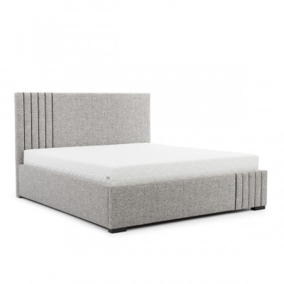 Hellgrousschlofkummermiwwelen Designer Textilbett 2x Nuetsschranken Bänk.