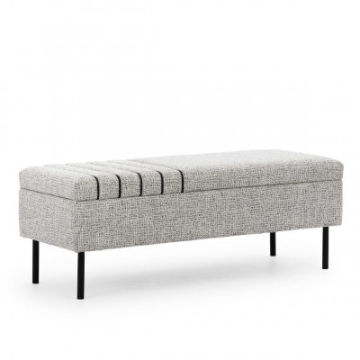 Hellgrousschlofkummermiwwelen Designer Textilbett 2x Nuetsschranken Bänk.