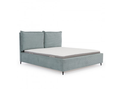 Grousst Schlofzimmer Bett Luxuriéist Textilbett Stilvoll Polsterbetter