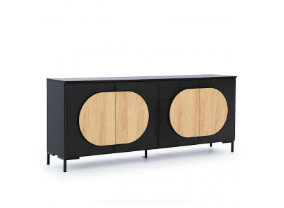 Schwäerz-Brong Kommode Schlofzëmmer Designer Holz Kommode Edelen Anrichte