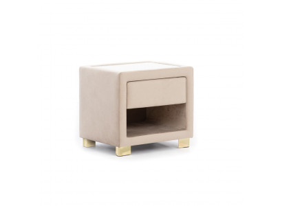 Béigen Quadrat Näschtdësch Designer Holzhueschtel Modern Miwwel Neien