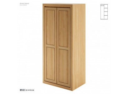 Kleederaschaf Eechen Schaf Vollmassiv Holz Schlofzëmmer Schaf Schief Nei