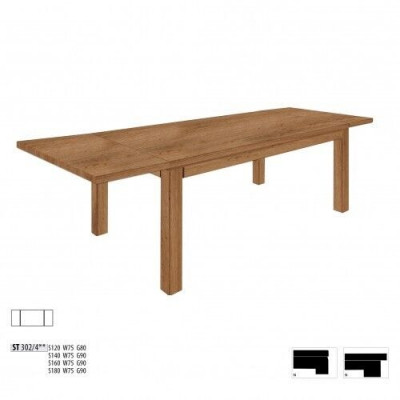 Dësch Iessdësch Eechtholt Holzdësch Dëscher Iesszëmmer 120x80cm Massivholz Nei