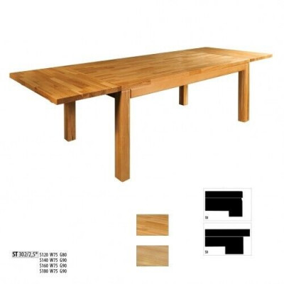 Dësch Echt Holz Eech Massivholz Iessdëscher Vollmassiv 140x90cm Dëscher Echt Holz