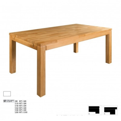 Dësch Iessen Dësch Massiv Miwwelen Iesszëmmer 200x100cm Echt Holz Vollholz Nei Dëscher