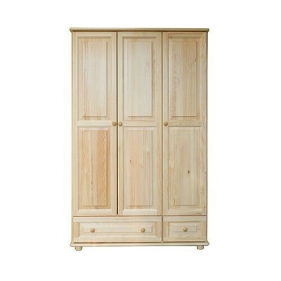 Kleederschaaf Schlofzëmmer Holz Echt Handaarbecht Vollholz Schaf Holz Schief.