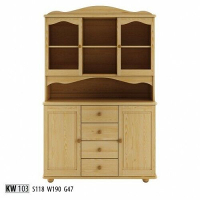 Buffet, Kredenz, Iesszëmmer Schaf, Geschirsschaf, Vollholz Schaf, Holz Schranken