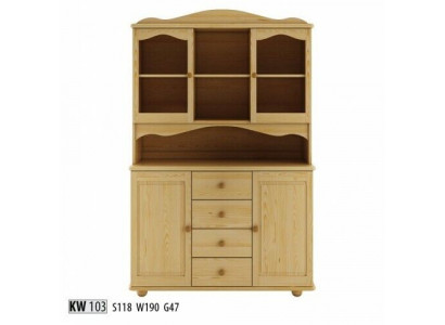 Buffet, Kredenz, Iesszëmmer Schaf, Geschirsschaf, Vollholz Schaf, Holz Schranken