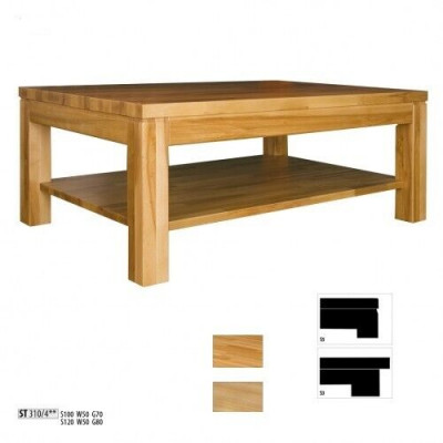 Massivholz Natur Couchtisch massiv Holz Miwwelen edel Design Wunnzëmmerdësch Dëscher