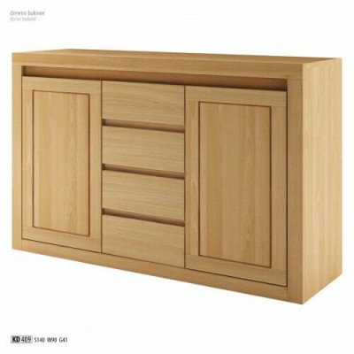 Designer Kommode Säit Low Board Kleederschaf Regal fir Wunnzëmmer Massivholz