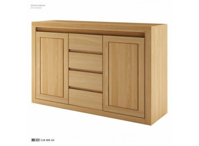 Designer Kommode Säit Low Board Kleederschaf Regal fir Wunnzëmmer Massivholz