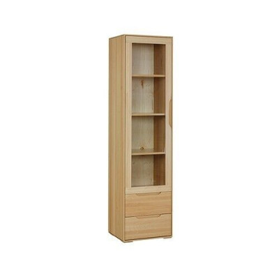 Massiv Vitrin Echt Handaarbecht Vollholz Schaf Holz Schief Glas Vitrinen