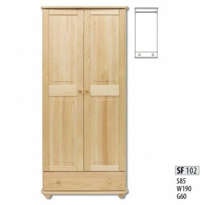 Kleederschaf Schlofzëmmer Holz Schaf Eech Handaarbecht Vollholz Schaf