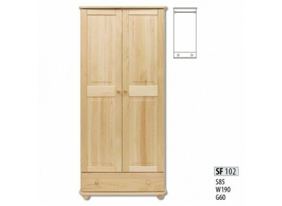 Kleederschaf Schlofzëmmer Holz Schaf Eech Handaarbecht Vollholz Schaf