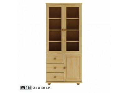Vitrinn Wunnzëmmer Miwwelen Sideboard Holz Vitrinnen Glas Schaf Echt Holz Massiv