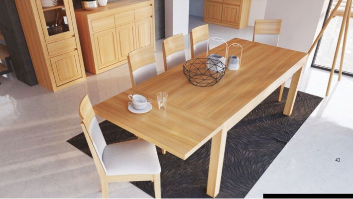 Iessdësch Holzdëscher Wunn-Iess-Zëmmer Dësch Massivholz 120x90cm Iessdëscher Massiv
