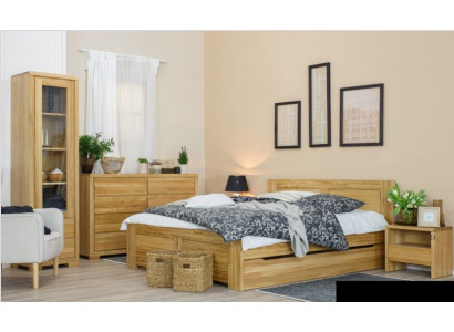 Schlofzëmmer Holzbett Echt Holz Bett Better Hotel 180x200 cm Stil Massiv Miwwelen