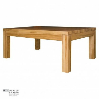 Couchtisch Niewentisch Richtegt Holz Massiv Miwwelen Eech 100x70cm Nei Stillen