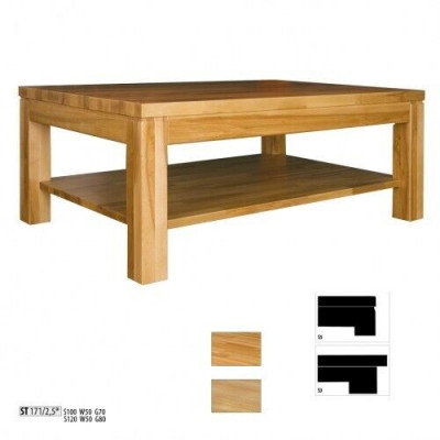 Couchtisch Holzdësch Echtholz Couchtischer Dëschplack Bäiztësch Dësch 100x70