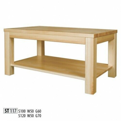 Holzdësch Salondëscher aus Holz massiiv Wunnzëmmer Miwwelen 120x70cm Dëscher massiiv.