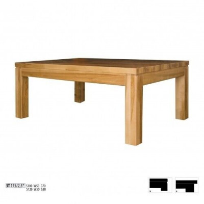 Couchtisch Holzdësch Massivholzdëschplatte Niewendësch Dësch 120x80 Couchtischen