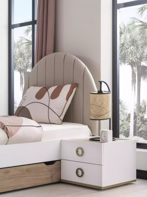 Nuetsdësch Nuetskonsole Kanner Nuetsdësch Kannerzëmmer Holz Wäiss Modern