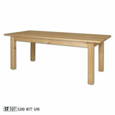 Dësch Iessdësch Massiv Miwwelen Iesszëmmer 200x90cm Echt Holz Vollholz Nei Dëscher