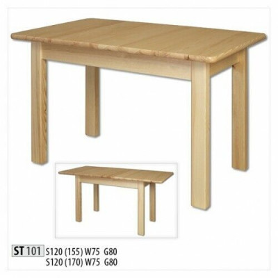 Iessdësch Holz Dëscher Wunnen Iess Zëmmer Dësch 120/170x80cm Massivholz Iessdëscher