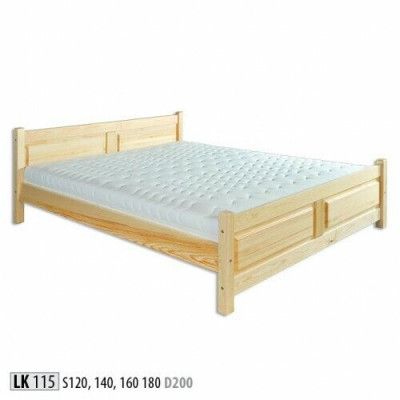 Better aus Holz, Bett aus echtem Holz, Schlofzëmmer, Hotelstil, massiiv Miwwelen.