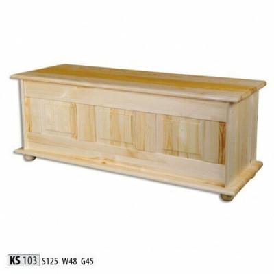Massivholz Lagerbox Holzkëscht Deckel Kiefer Handaarbecht Këscht Këschten 125x45