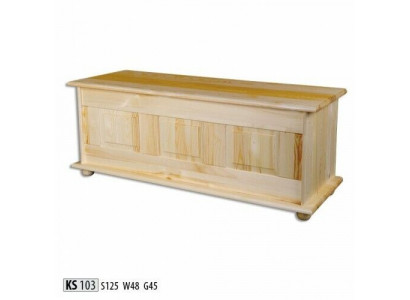 Massivholz Lagerbox Holzkëscht Deckel Kiefer Handaarbecht Këscht Këschten 125x45